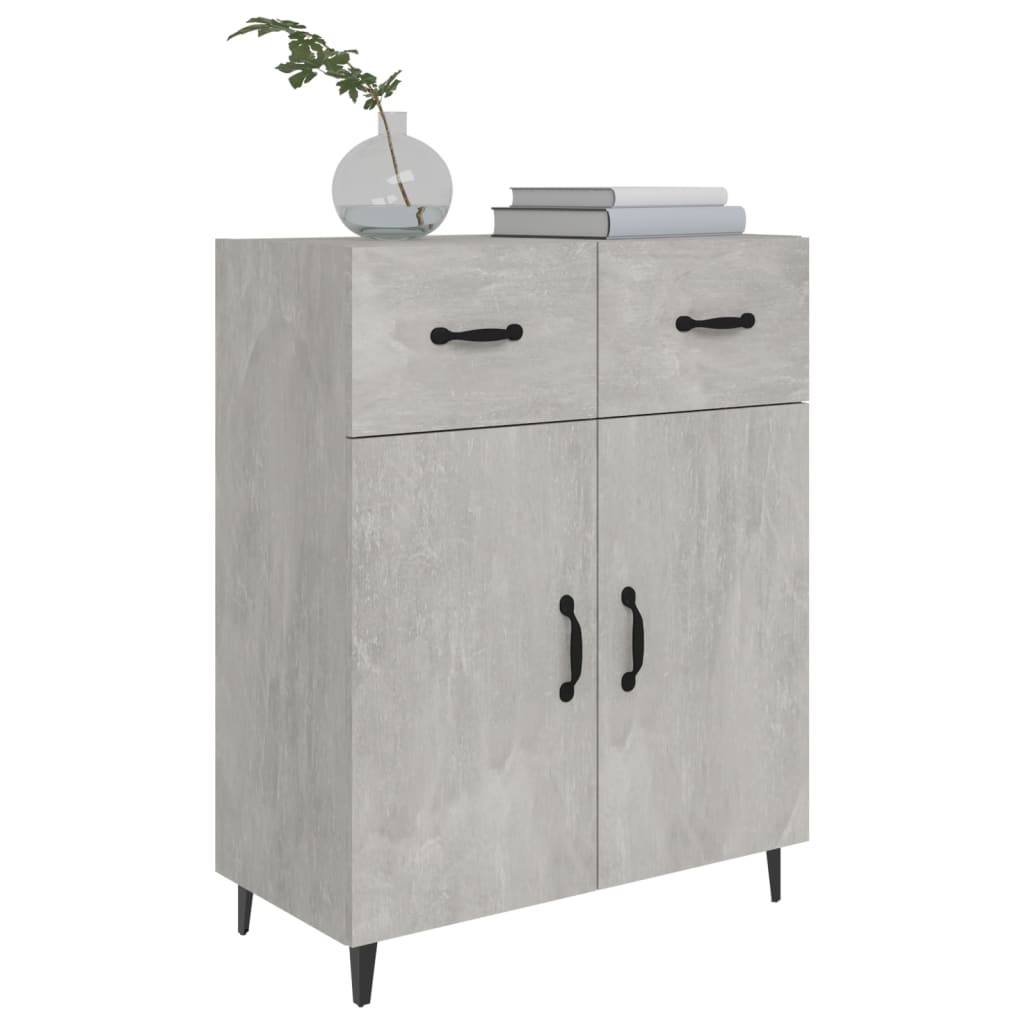 skænk 69,5x34x90 cm konstrueret træ betongrå