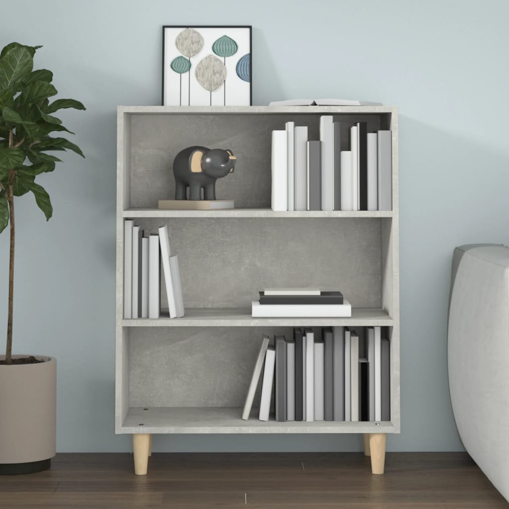 skænk 69,5x32,5x90 cm konstrueret træ betongrå