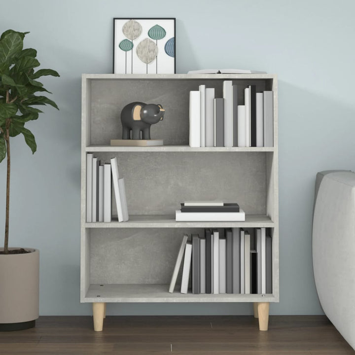 skænk 69,5x32,5x90 cm konstrueret træ betongrå