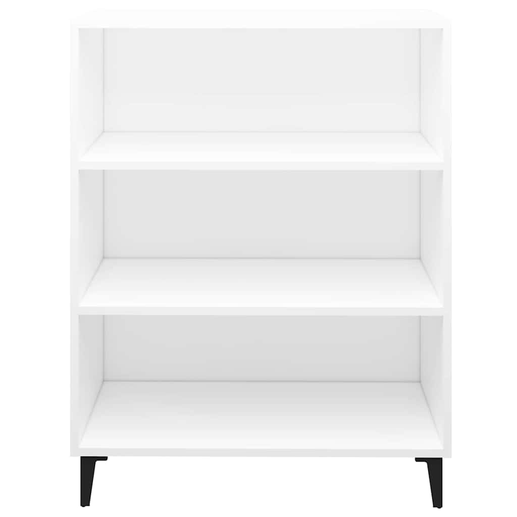skænk 69,5x32,5x90 cm konstrueret træ hvid