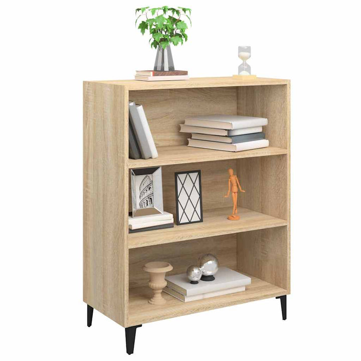 skænk 69,5x32,5x90 cm konstrueret træ sonoma-eg