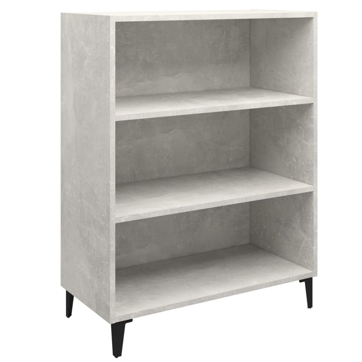 skænk 69,5x32,5x90 cm konstrueret træ betongrå