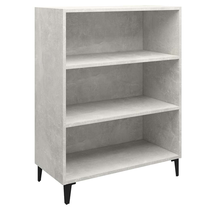 skænk 69,5x32,5x90 cm konstrueret træ betongrå
