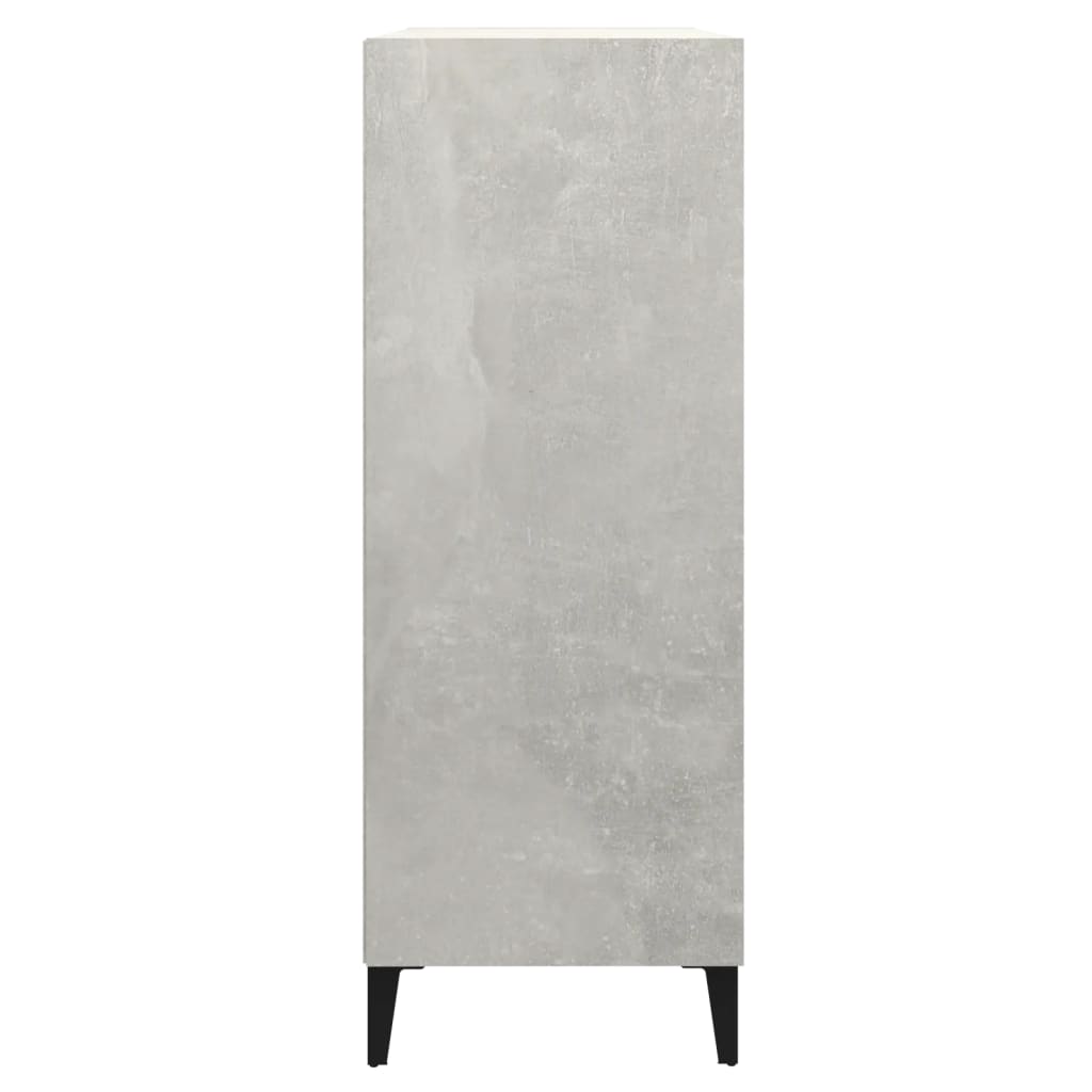 skænk 69,5x32,5x90 cm konstrueret træ betongrå