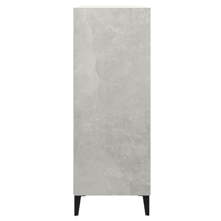 skænk 69,5x32,5x90 cm konstrueret træ betongrå