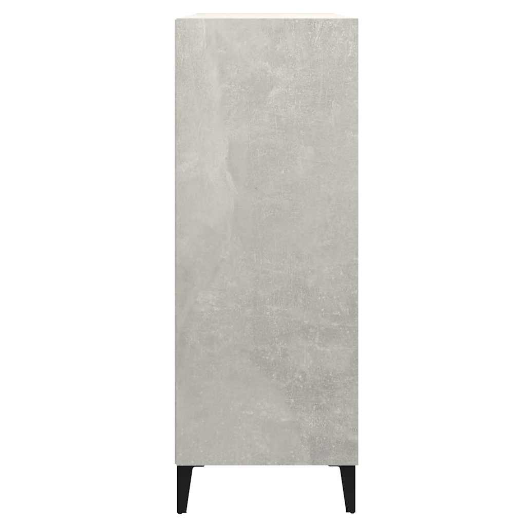 skænk 69,5x32,5x90 cm konstrueret træ betongrå