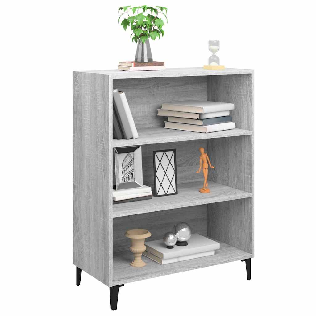 skænk 69,5x32,5x90 cm konstrueret træ betongrå