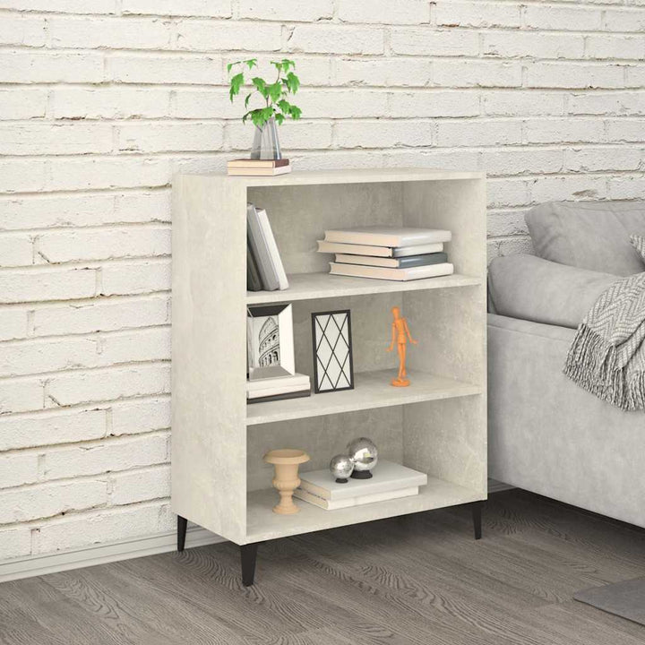 skænk 69,5x32,5x90 cm konstrueret træ betongrå