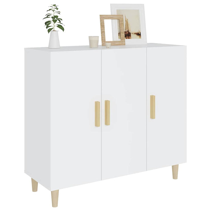 skab 90x34x80 cm konstrueret træ hvid