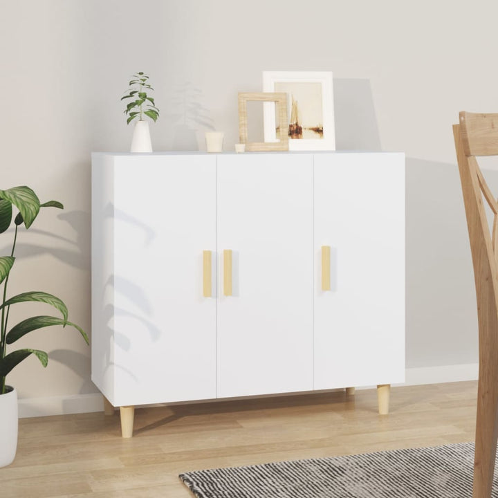 skab 90x34x80 cm konstrueret træ hvid
