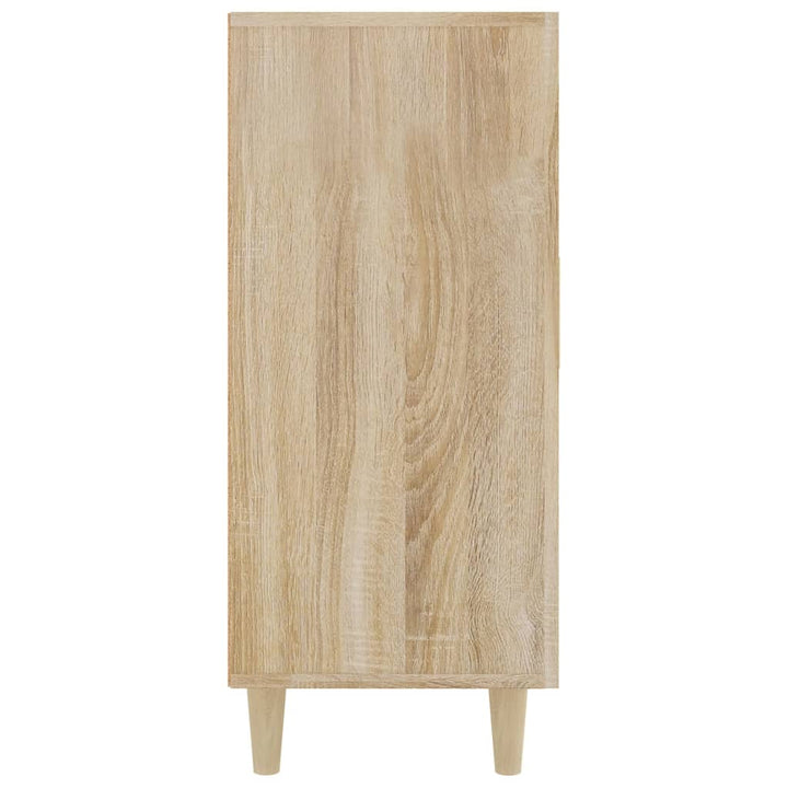 skab 90x34x80 cm konstrueret træ røget egetræsfarve