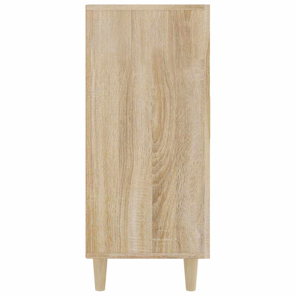 skab 90x34x80 cm konstrueret træ røget egetræsfarve