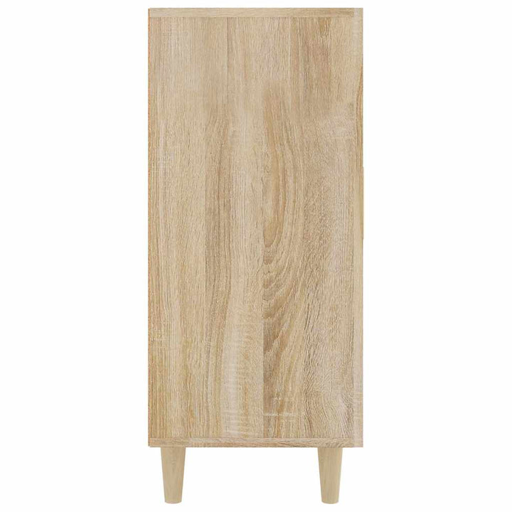 skab 90x34x80 cm konstrueret træ røget egetræsfarve