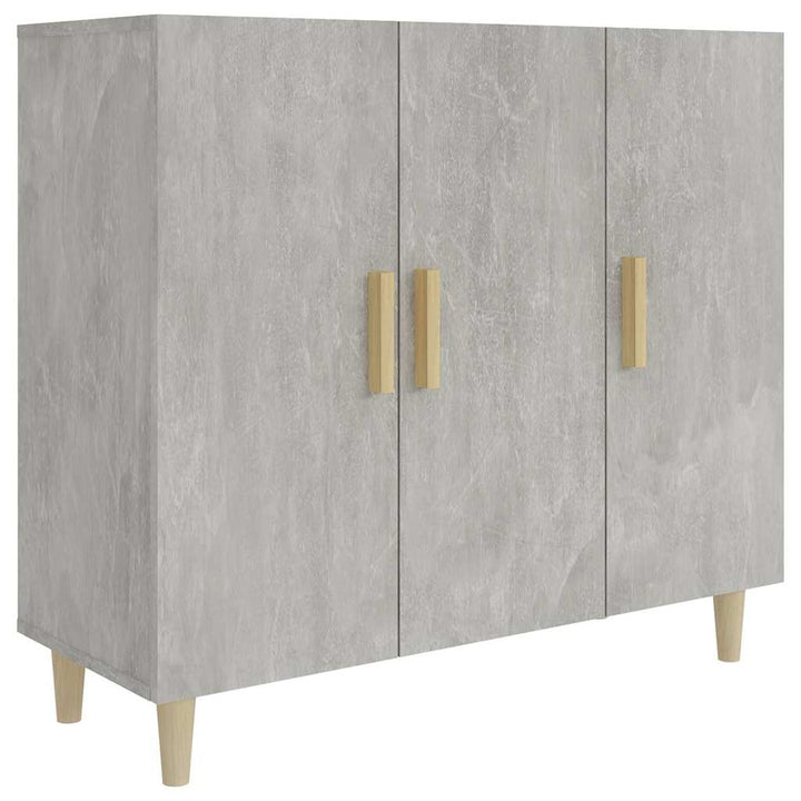skab 90x34x80 cm konstrueret træ betongrå