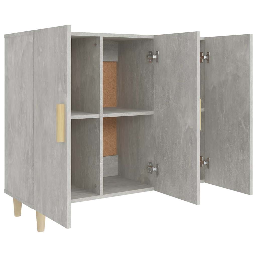 skab 90x34x80 cm konstrueret træ betongrå