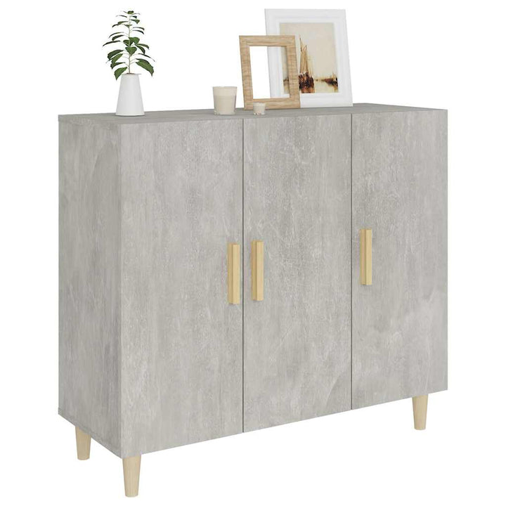 skab 90x34x80 cm konstrueret træ betongrå