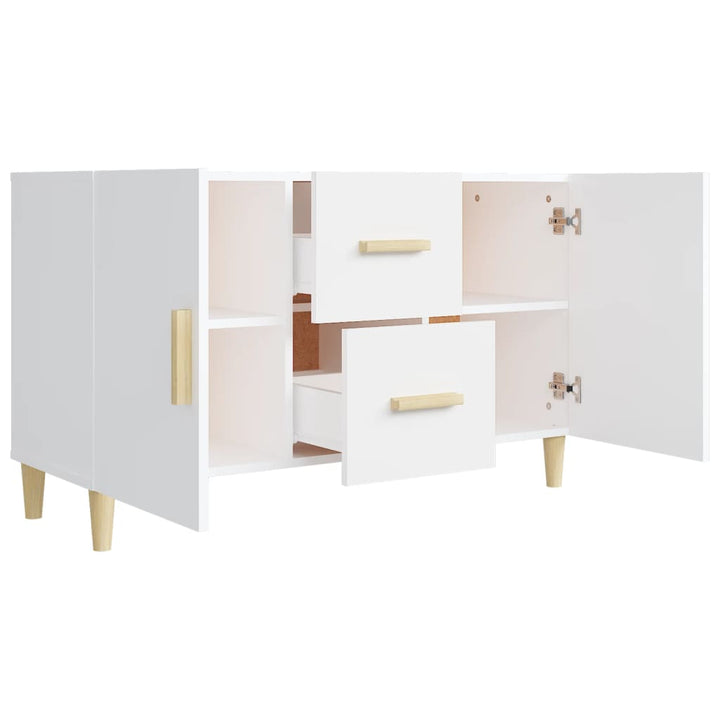 skænk 100x36x60 cm konstrueret træ hvid