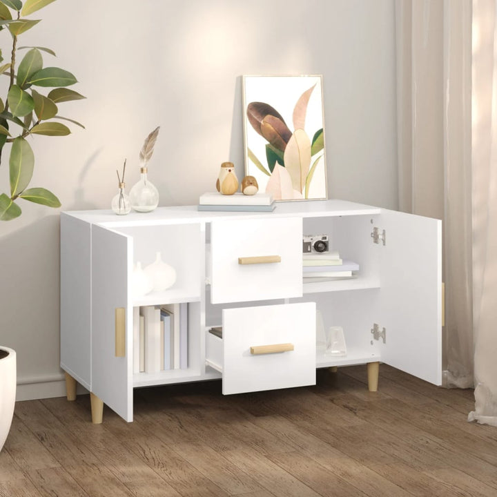 skænk 100x36x60 cm konstrueret træ hvid