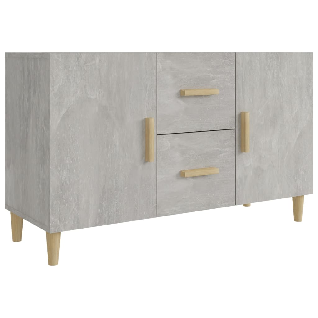 skænk 100x36x60 cm konstrueret træ betongrå