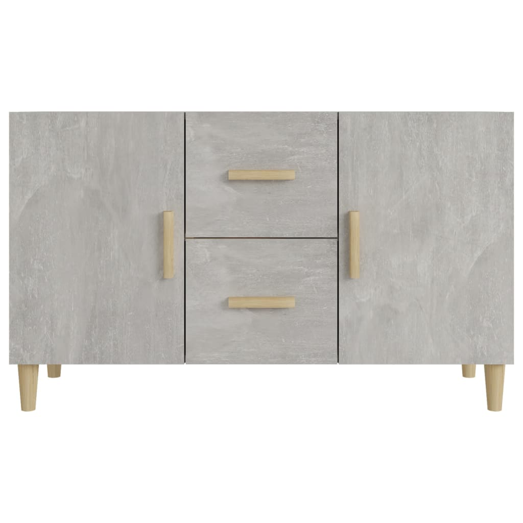 skænk 100x36x60 cm konstrueret træ betongrå