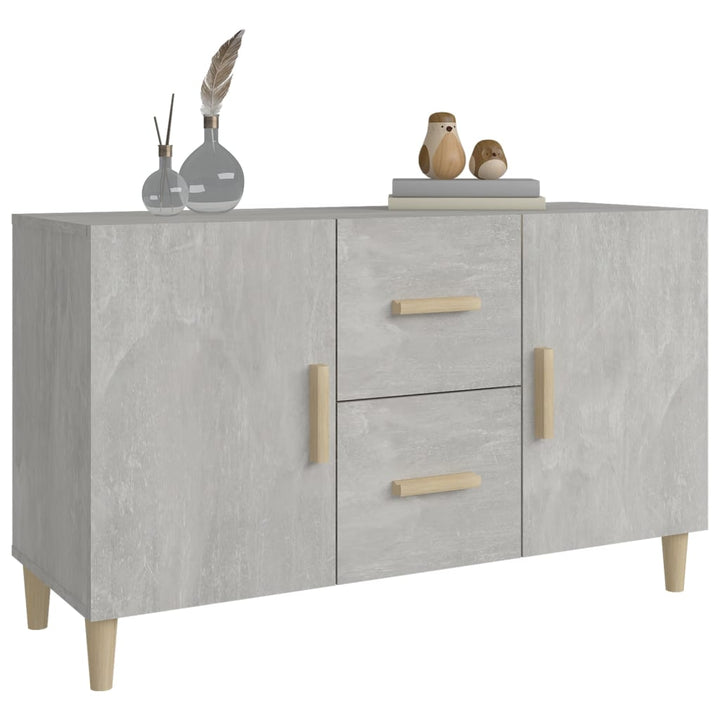 skænk 100x36x60 cm konstrueret træ betongrå