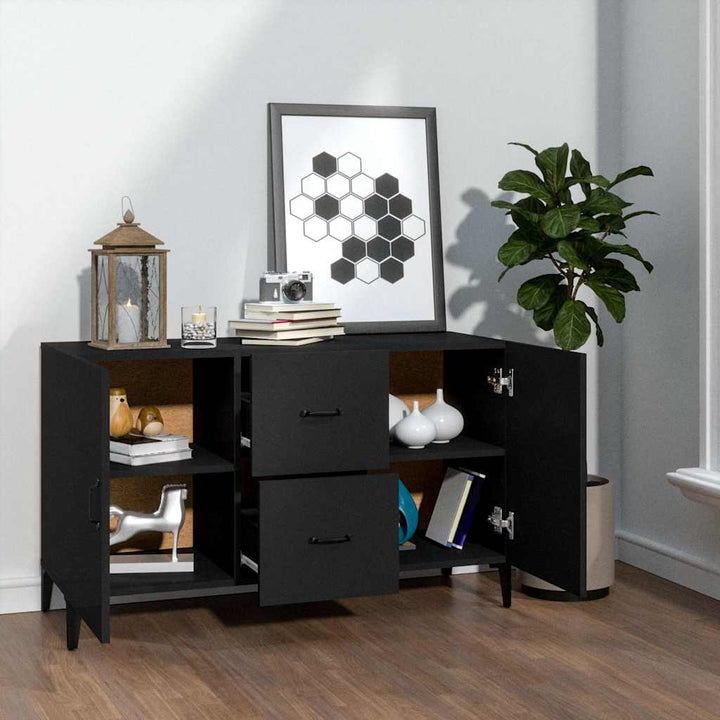 skænk 100x36x60 cm konstrueret træ sort