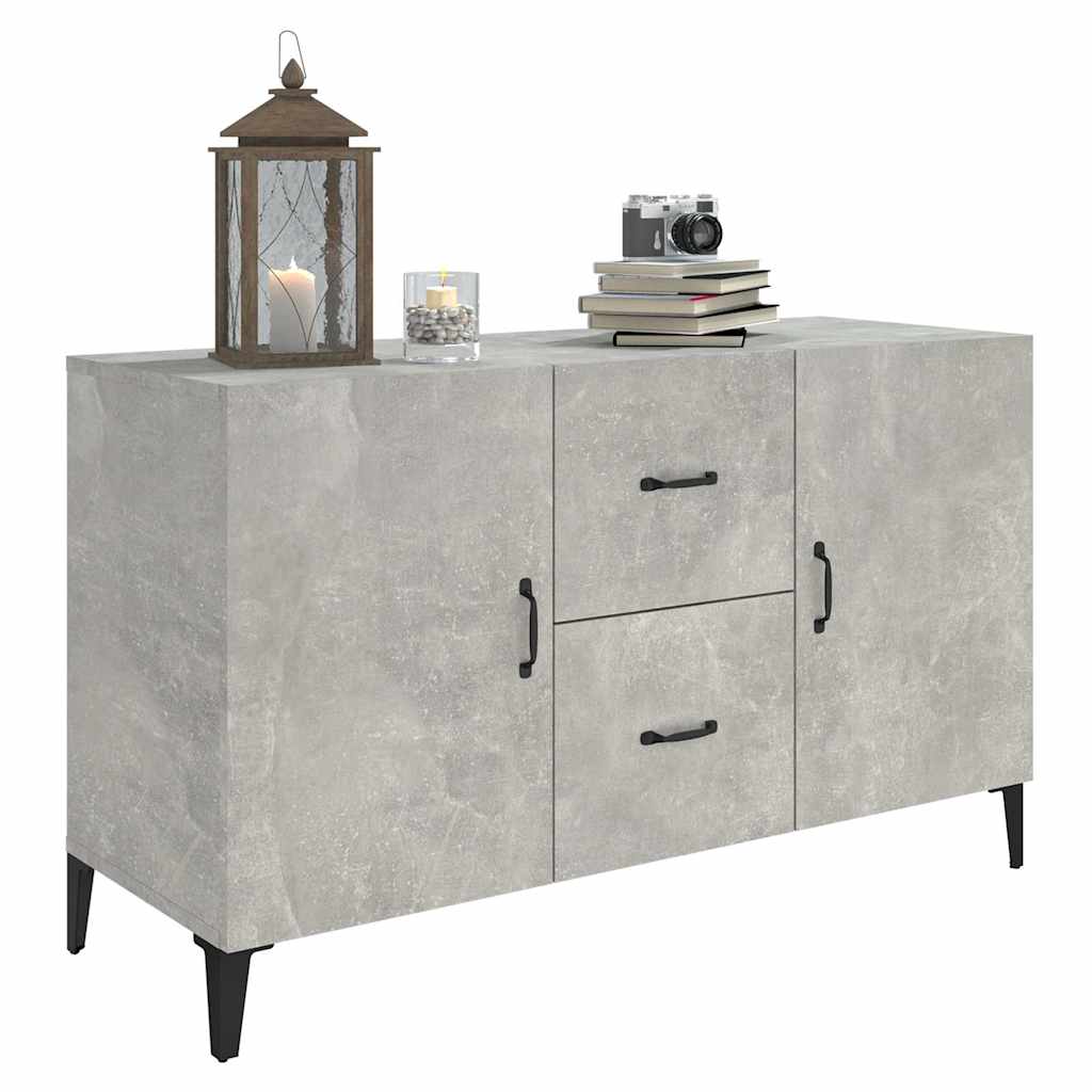 skænk 100x36x60 cm konstrueret træ betongrå