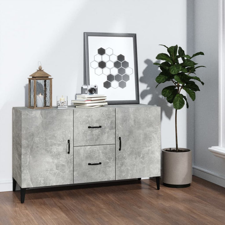 skænk 100x36x60 cm konstrueret træ betongrå