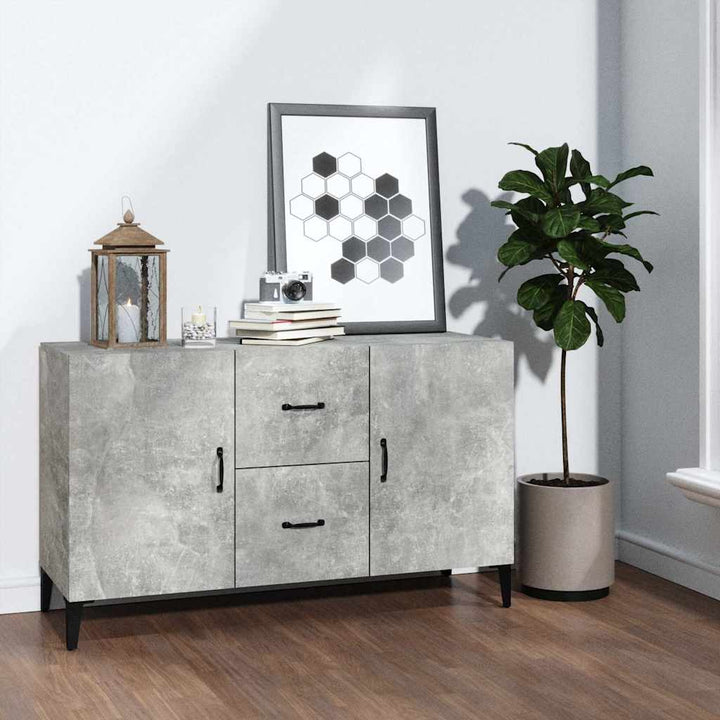 skænk 100x36x60 cm konstrueret træ betongrå