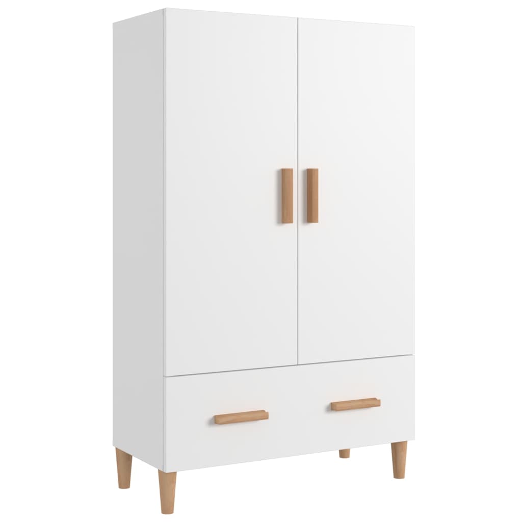 skab 70x31x115 cm konstrueret træ hvid
