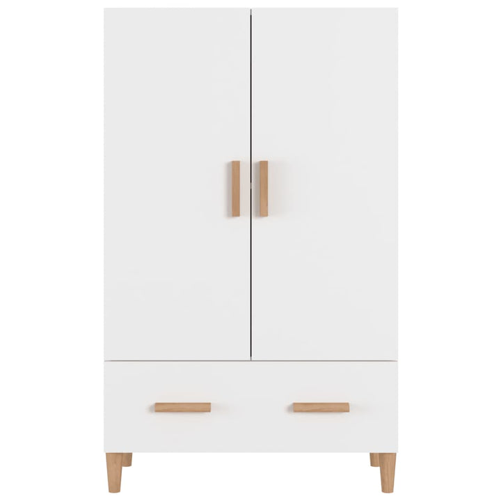 skab 70x31x115 cm konstrueret træ hvid