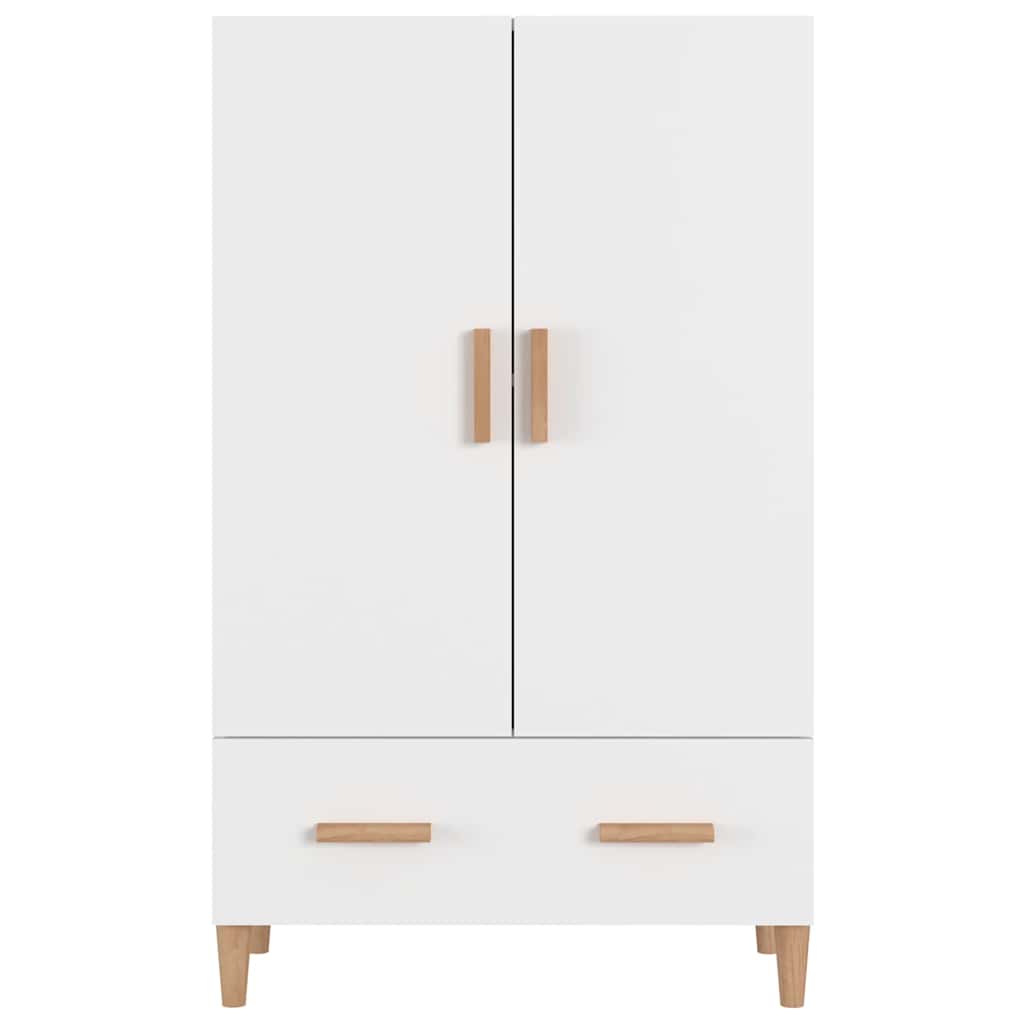 skab 70x31x115 cm konstrueret træ hvid