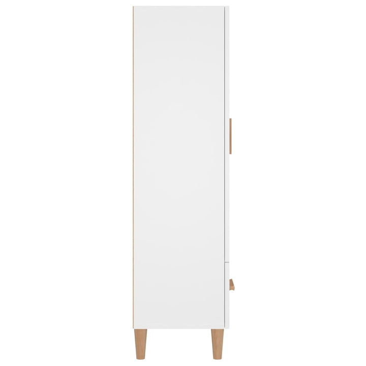 skab 70x31x115 cm konstrueret træ hvid