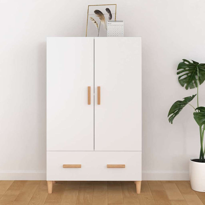 skab 70x31x115 cm konstrueret træ hvid