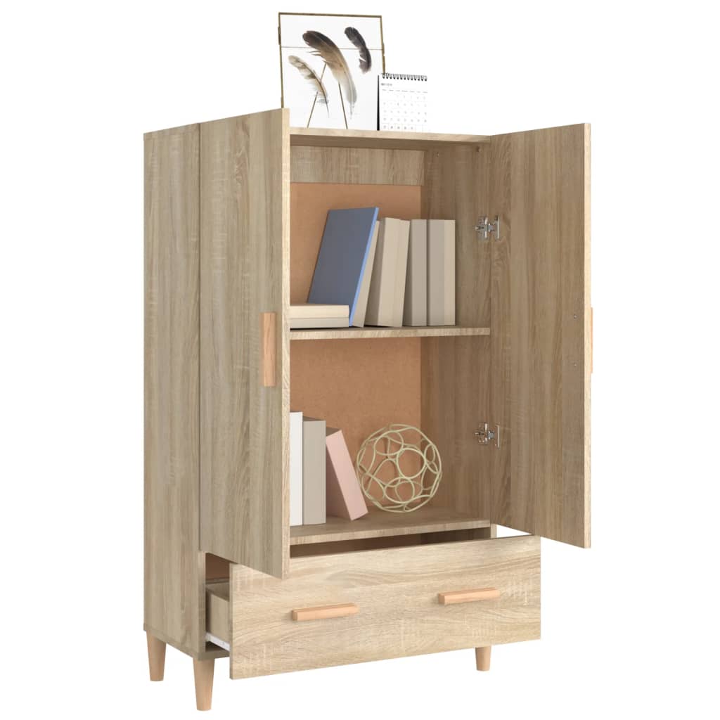 skab 70x31x115 cm konstrueret træ sonoma-eg