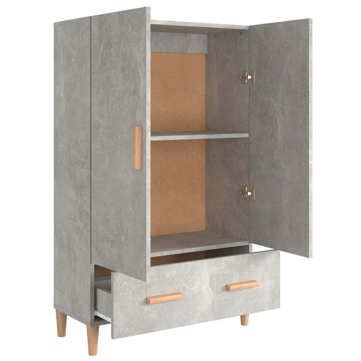 skab 70x31x115 cm konstrueret træ betongrå