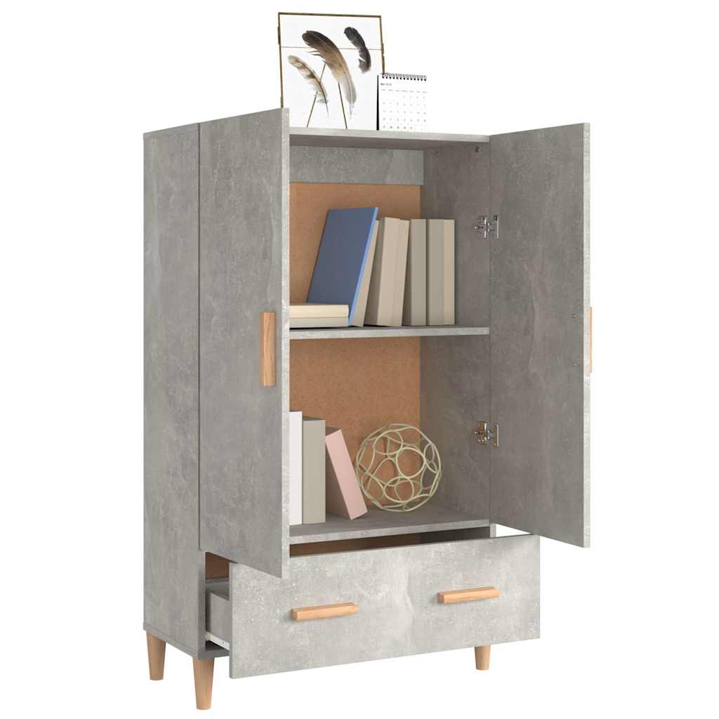 skab 70x31x115 cm konstrueret træ betongrå