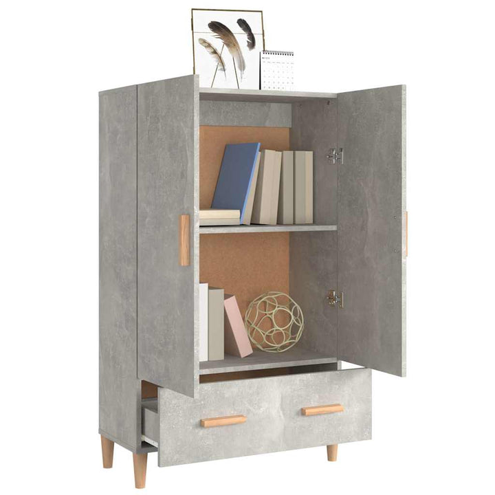 skab 70x31x115 cm konstrueret træ betongrå
