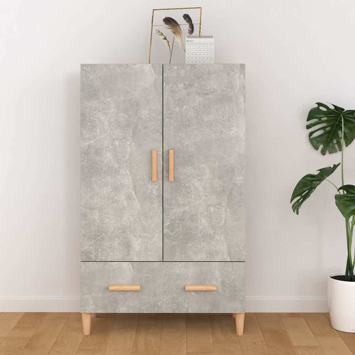 skab 70x31x115 cm konstrueret træ betongrå