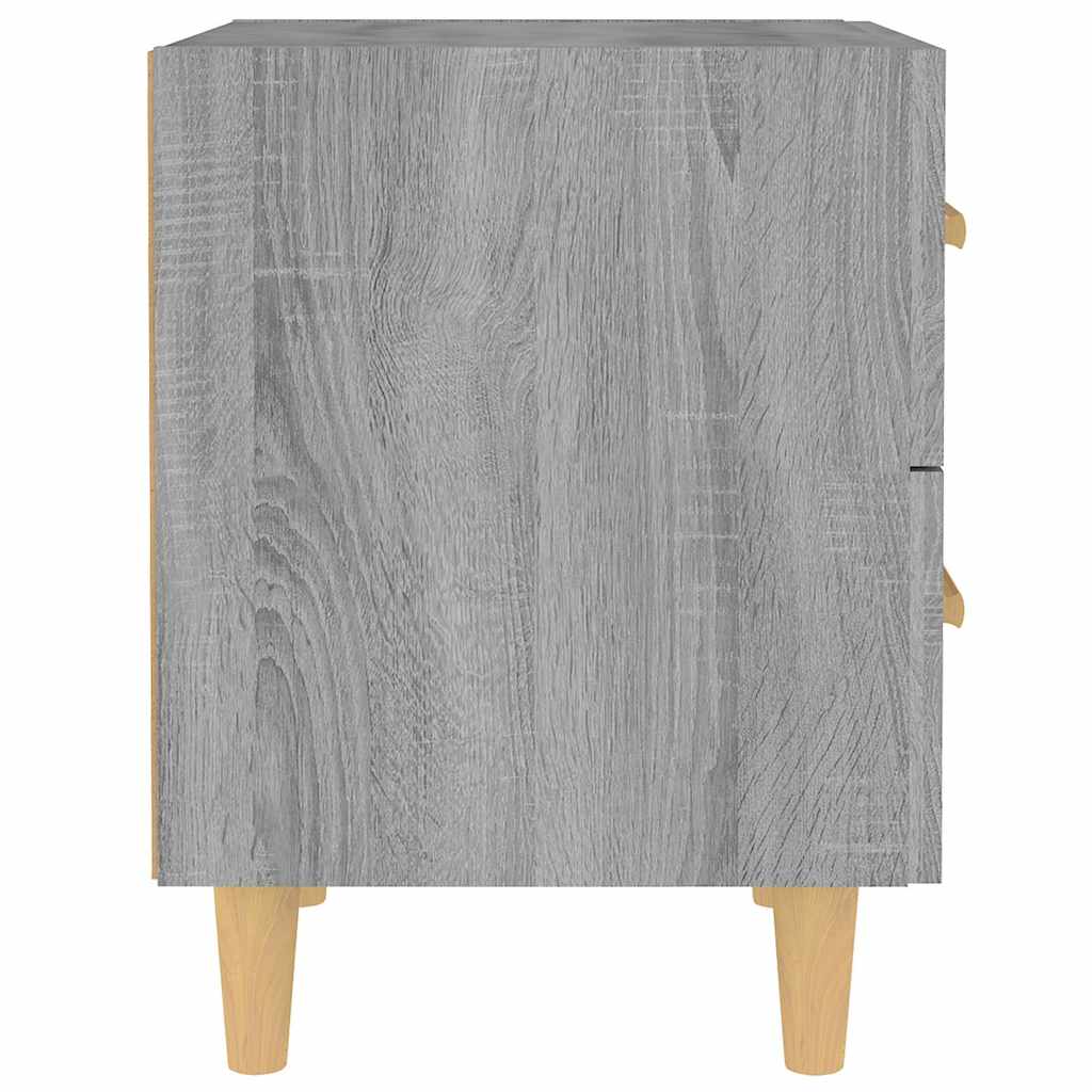 sengeborde 40x35x47,5 cm grå sonoma-eg