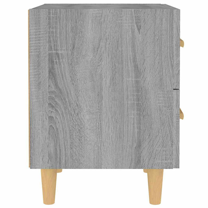 sengeborde 40x35x47,5 cm grå sonoma-eg