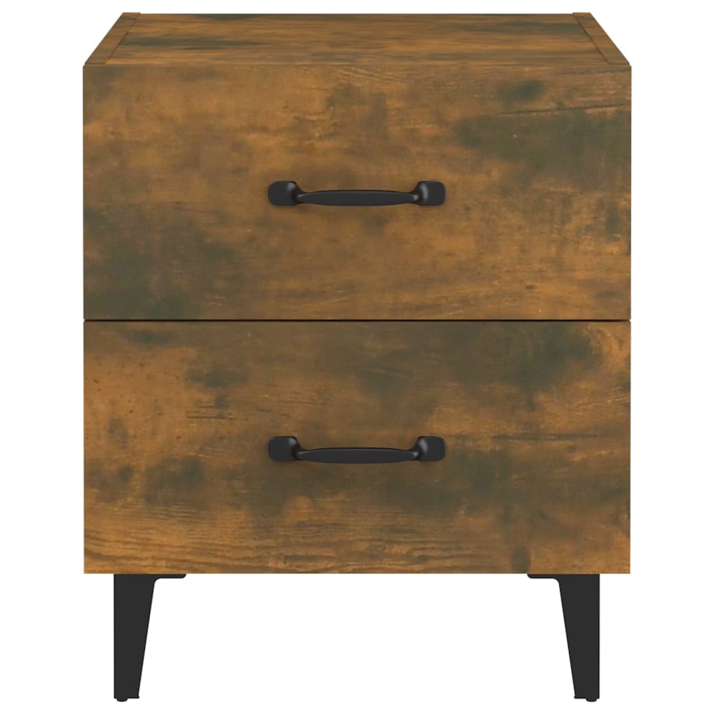 sengeborde 2 stk. 40x35x47,5 cm røget egetræsfarve
