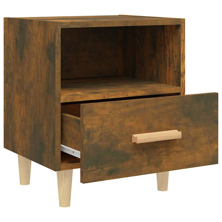 sengeborde 2 stk. 40x35x47 cm røget egetræsfarve