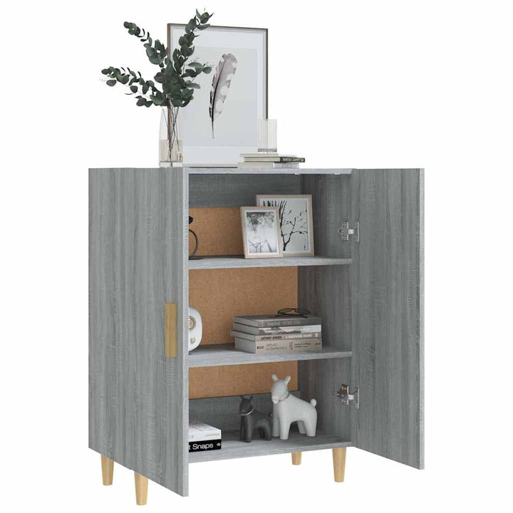 skænk 70x34x90 cm konstrueret træ grå sonoma-eg
