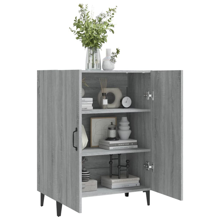 skænk 70x34x90 cm konstrueret træ grå sonoma-eg
