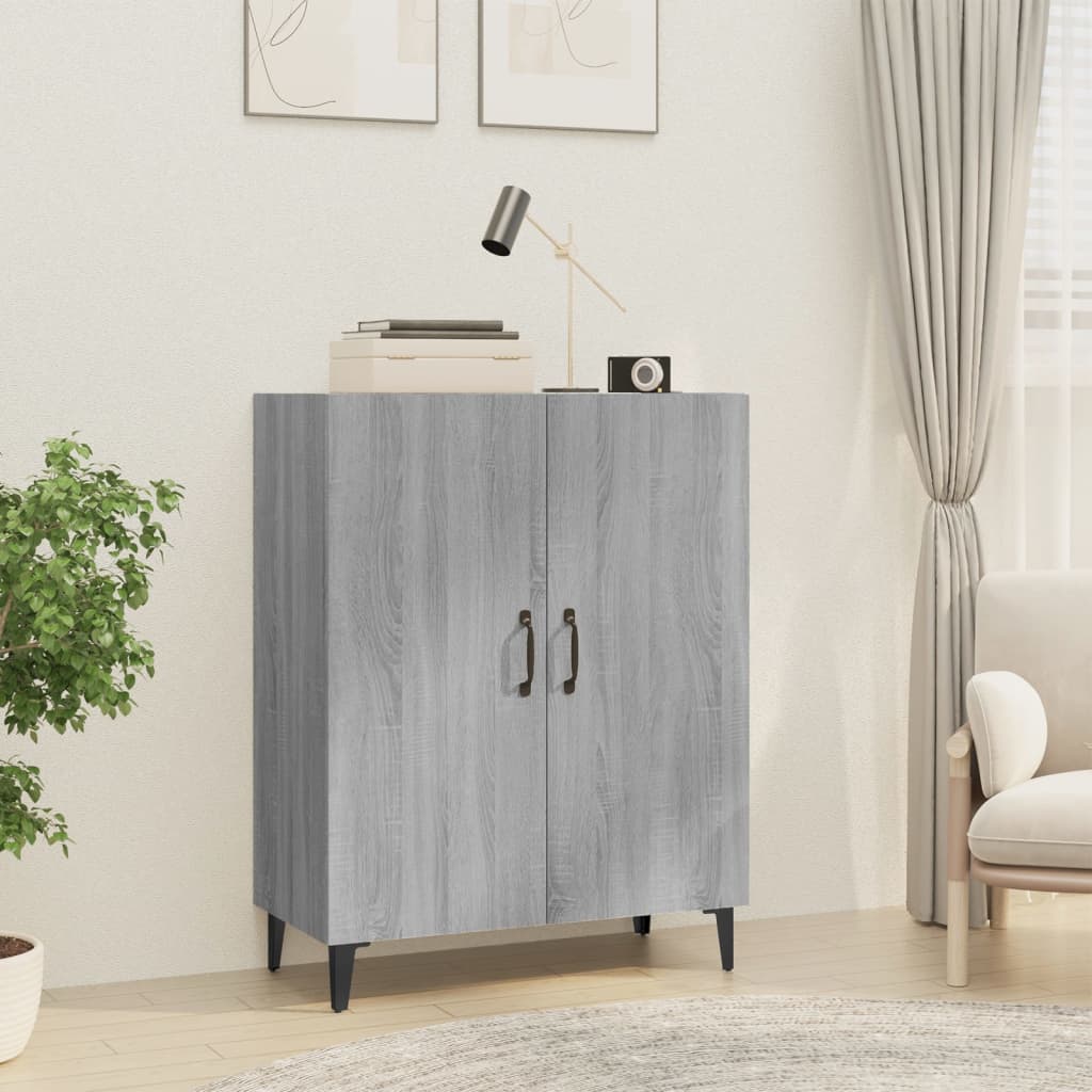 skænk 70x34x90 cm konstrueret træ grå sonoma-eg