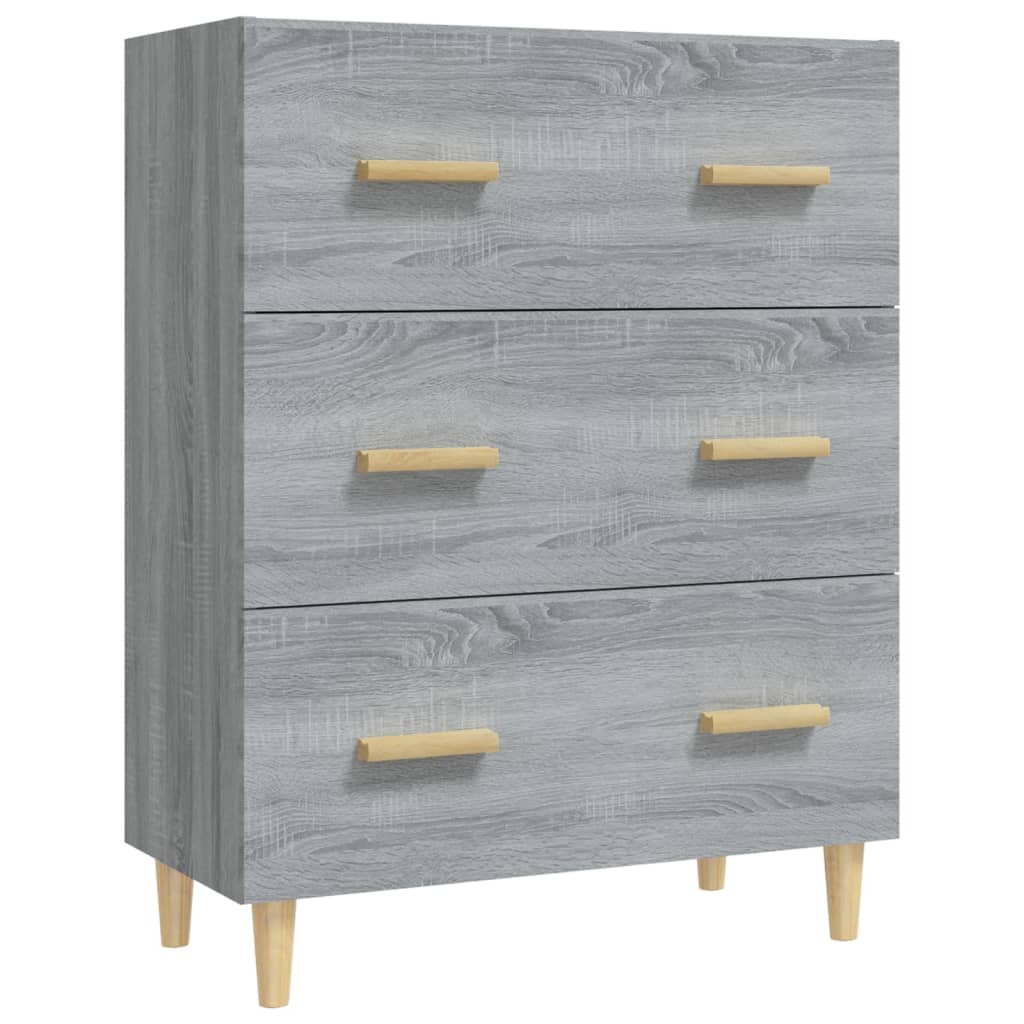 skænk 70x34x90 cm konstrueret træ grå sonoma-eg