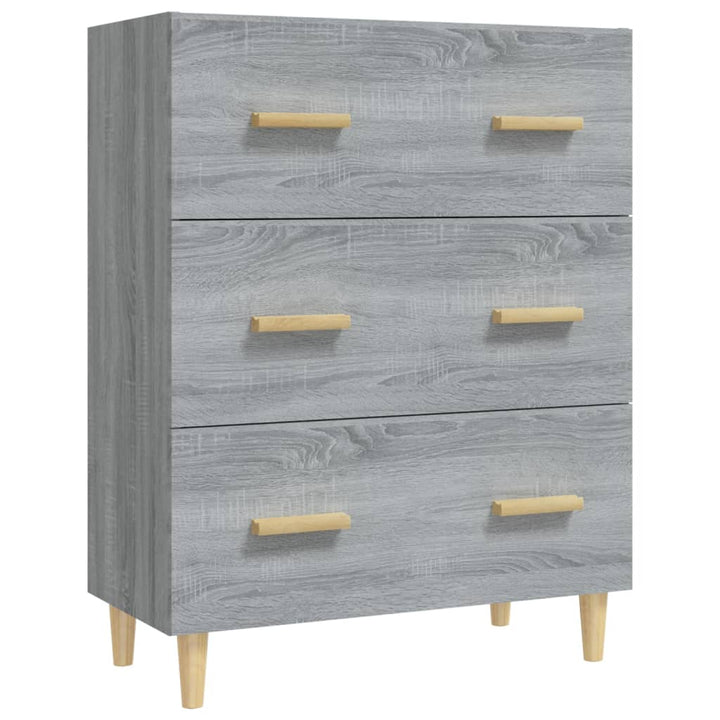 skænk 70x34x90 cm konstrueret træ grå sonoma-eg