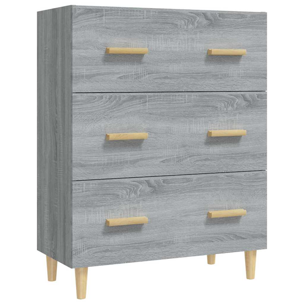 skænk 70x34x90 cm konstrueret træ grå sonoma-eg