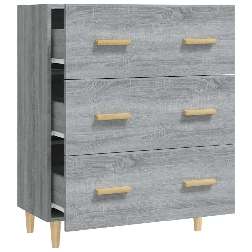 skænk 70x34x90 cm konstrueret træ grå sonoma-eg